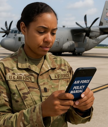 Airmen on flightline