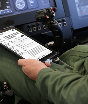 Military pilot using Mission Sync AI